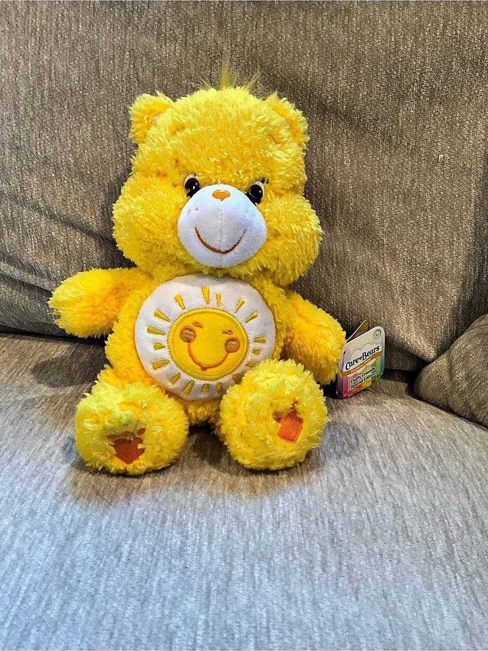 Care Bears Funshine Bear Fluffy Friends Special Edition Plush Toy Yellow 2016